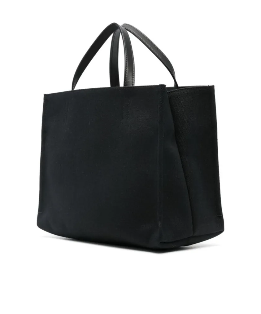 Logo-Jacquard Raffia Tote Bag
