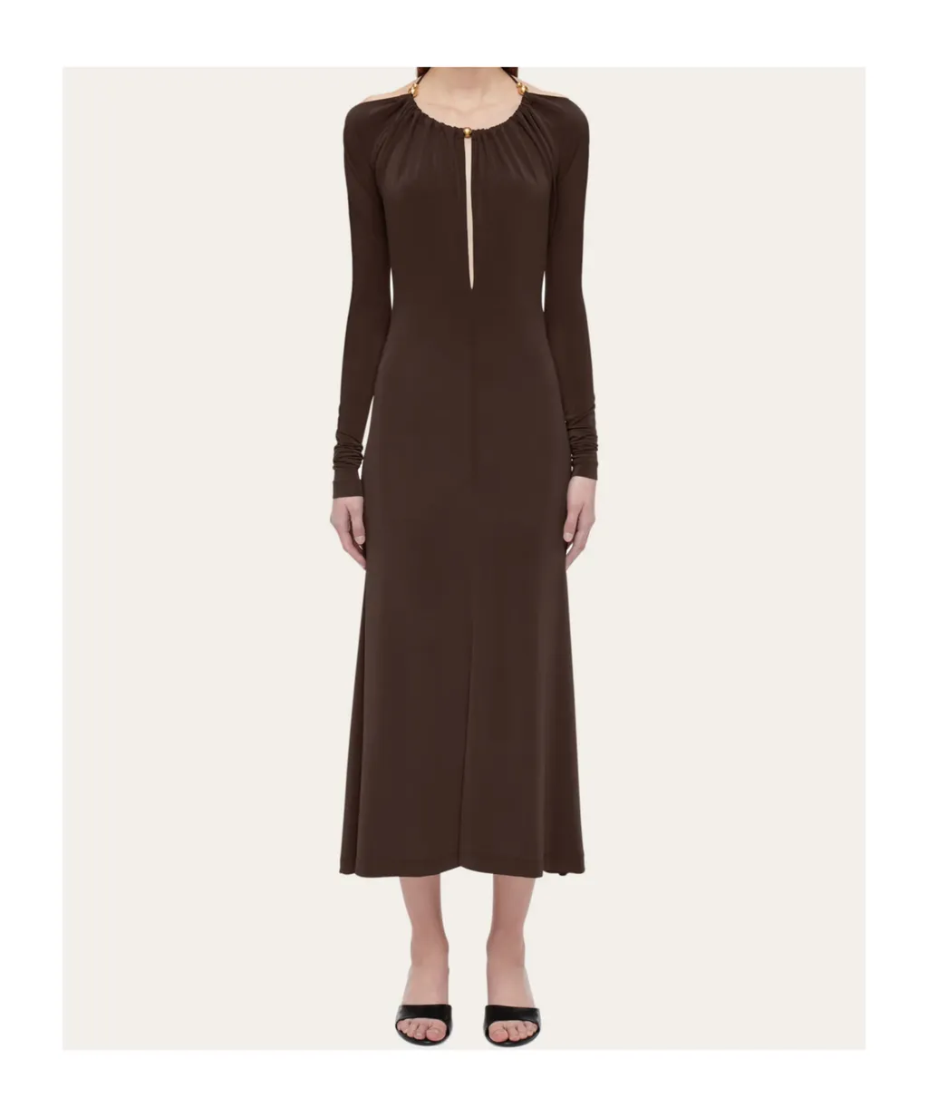 Long Crepe Dress