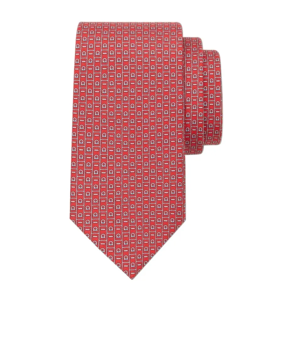 Gancini Printed Tie