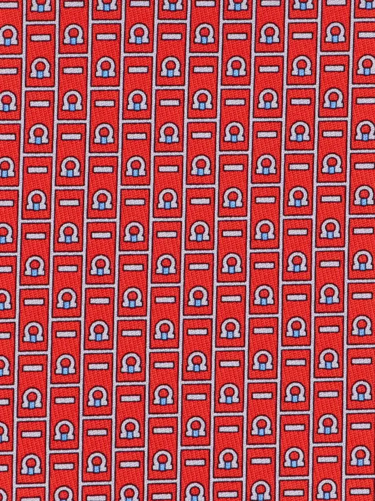 Gancini Printed Tie