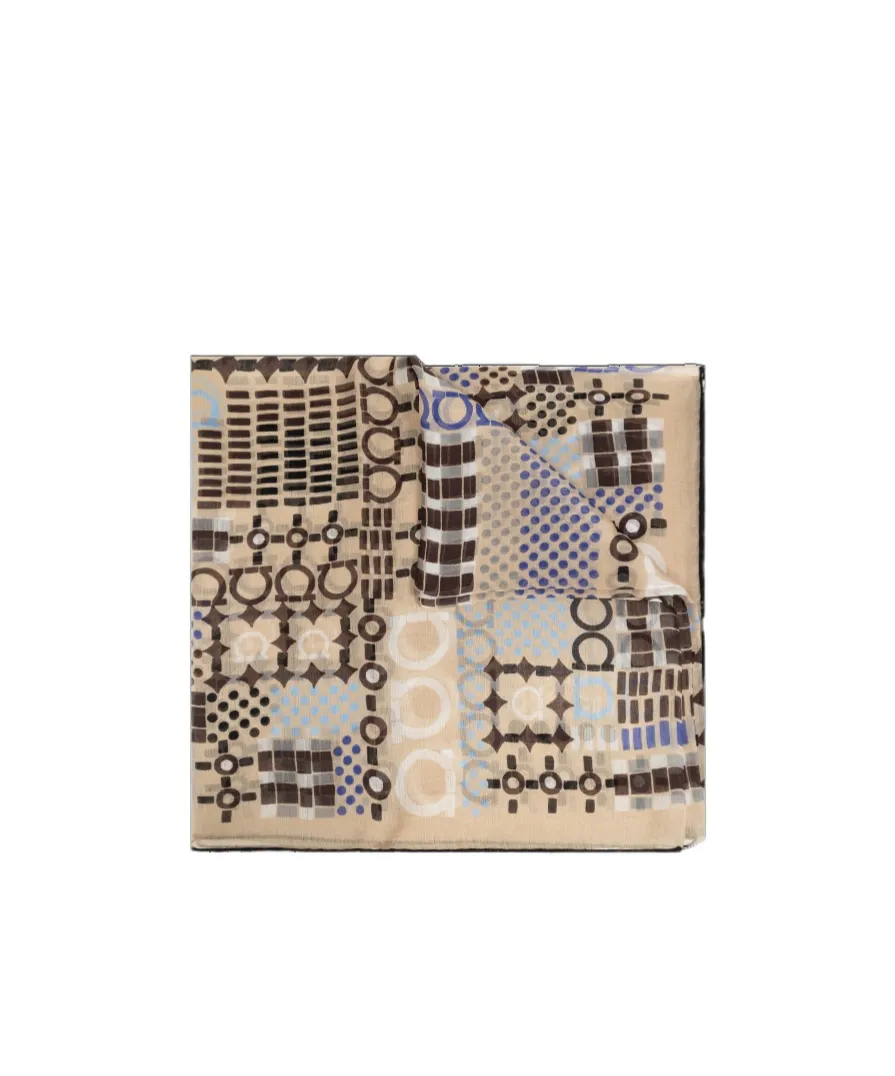 Pattern Silk Scarf