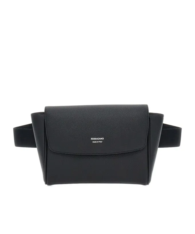 Logo-Printed Foldover-Top Belt Bag