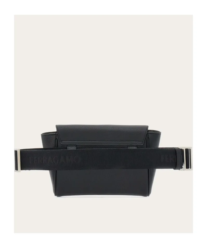 Logo-Printed Foldover-Top Belt Bag