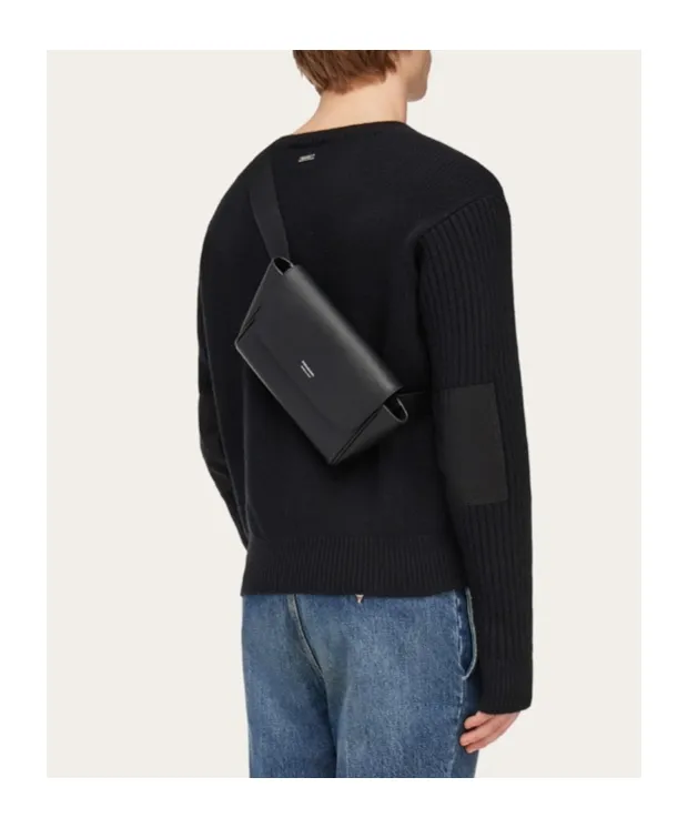 Logo-Printed Foldover-Top Belt Bag