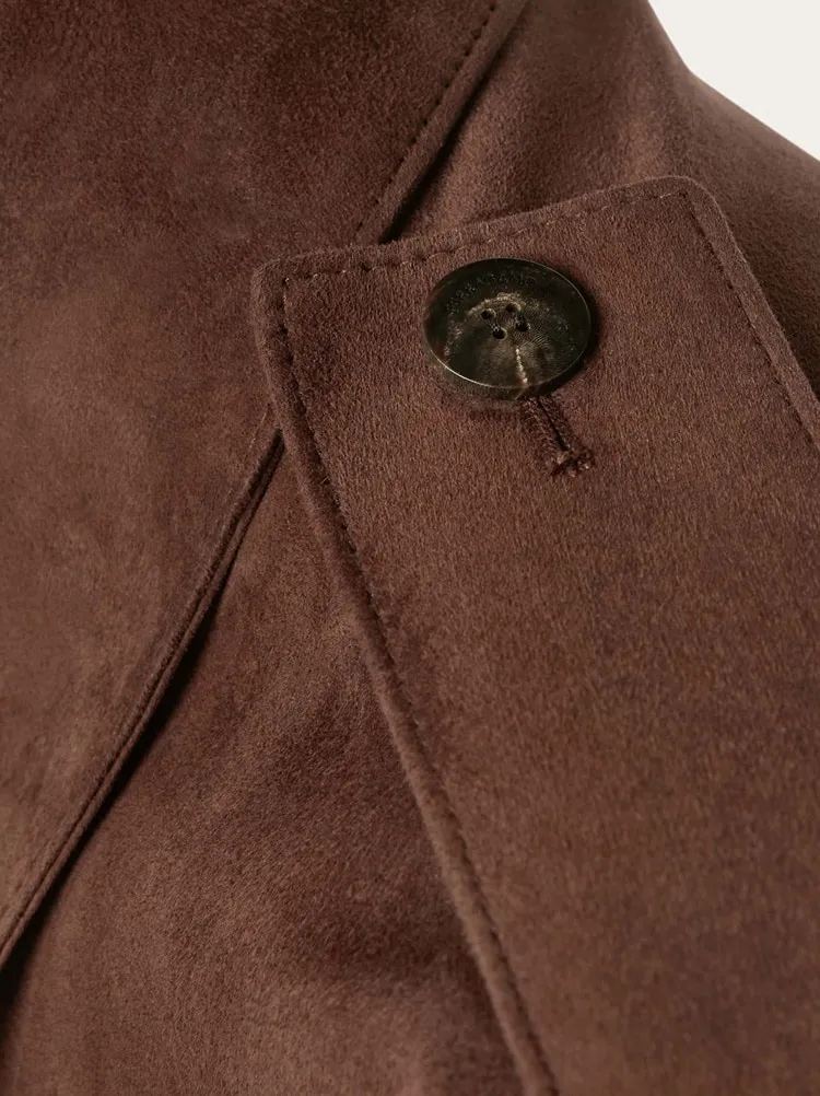 Buttoned Leather Jacket