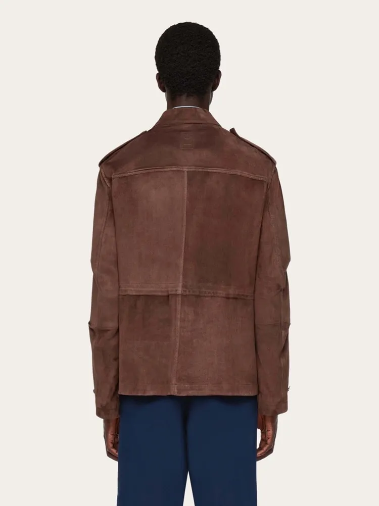 Buttoned Leather Jacket