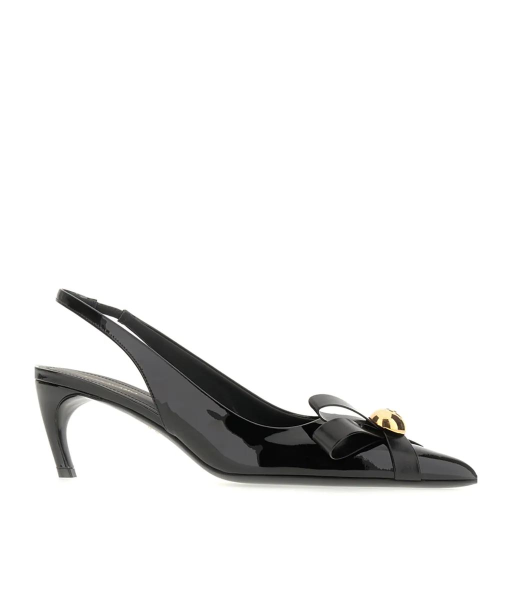 Bow Detailed Slingback Pumps