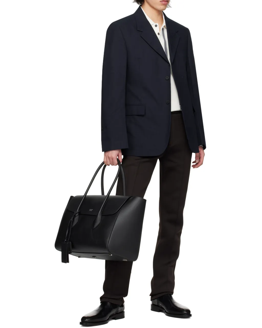 Single-Breasted Wide-Lapel Blazer