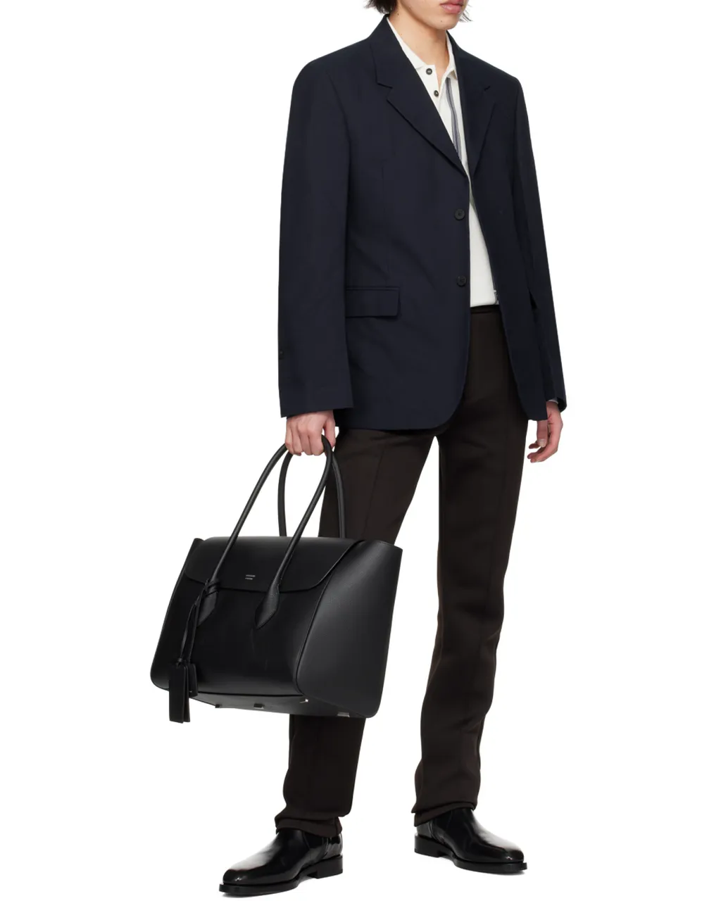 Single-Breasted Wide-Lapel Blazer