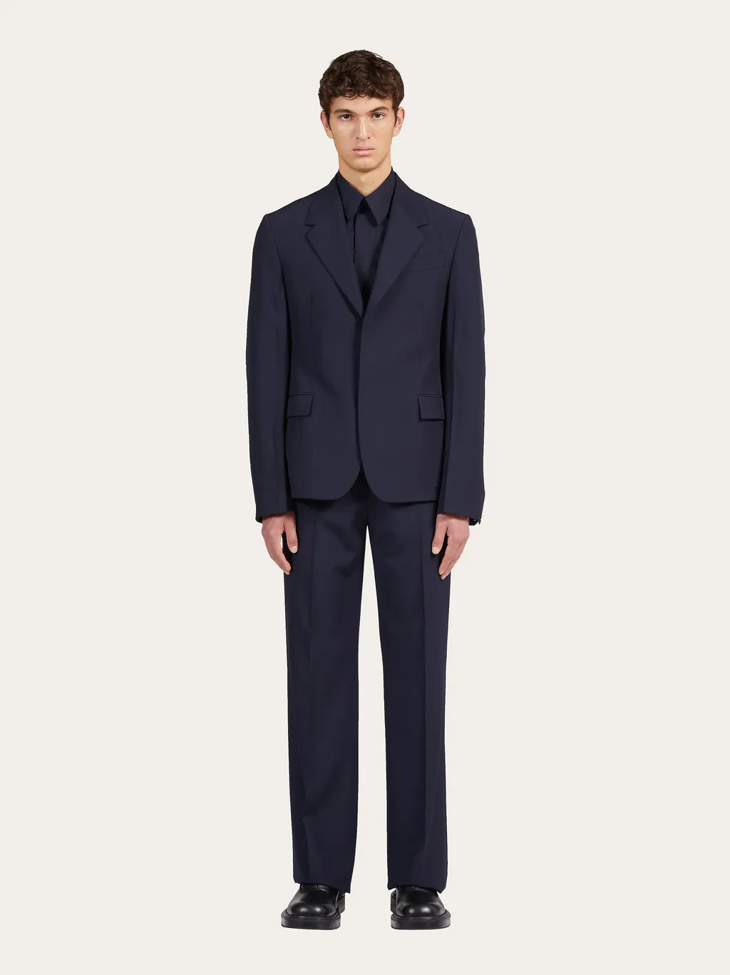 Single-Breasted Wide-Lapel Blazer