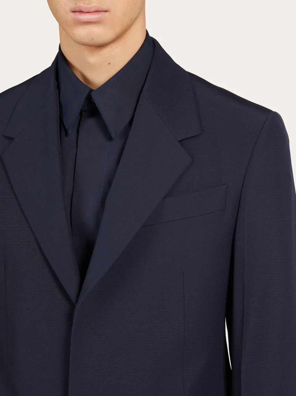 Single-Breasted Wide-Lapel Blazer