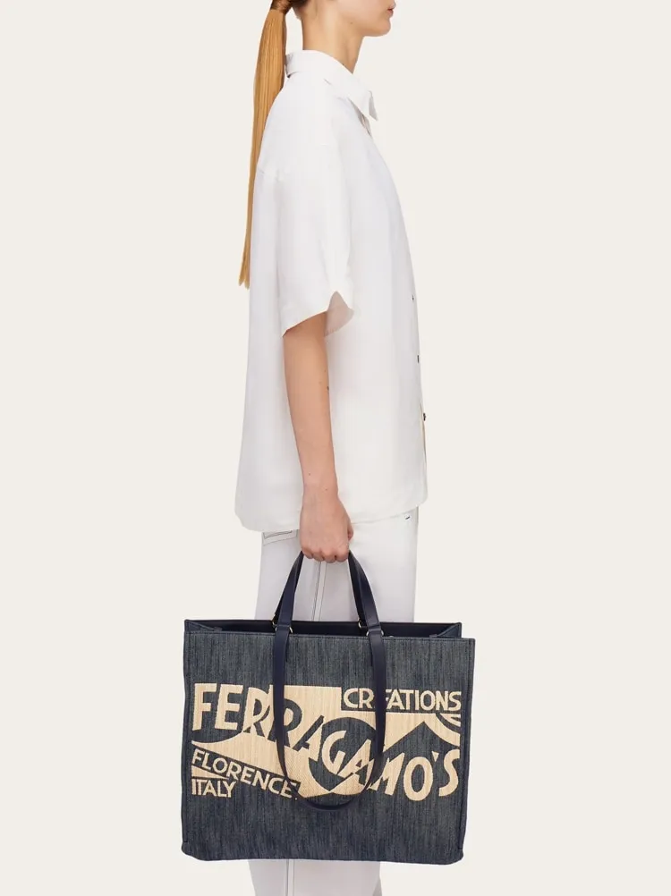 Logo Detailed Large Tote Bag