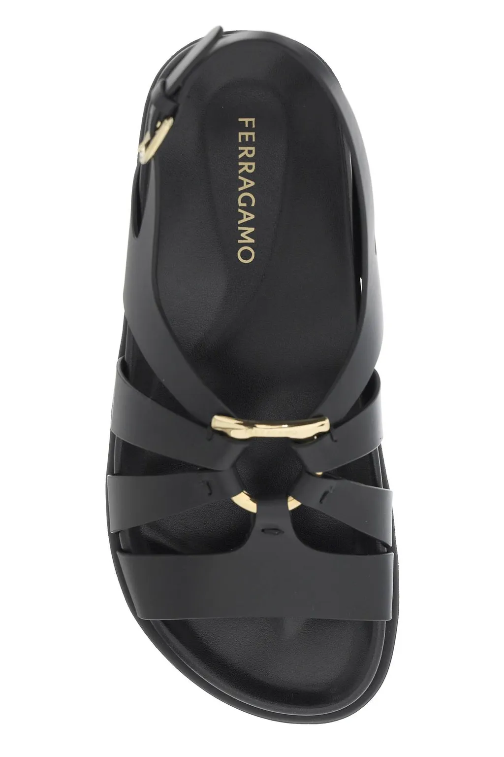 Gancini Ornament Flat Sandals