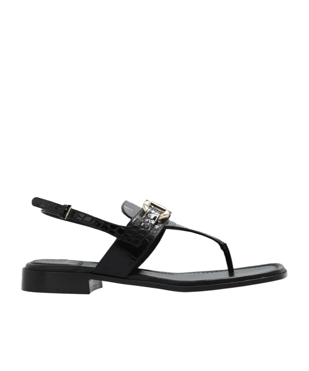 Lula Embossed Gancini Sandals