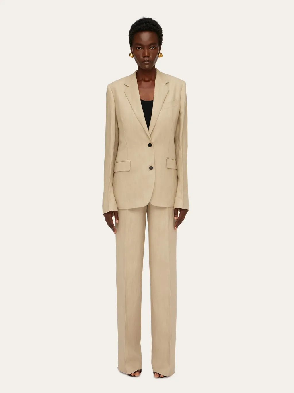 Straight-Leg Tailored Trousers