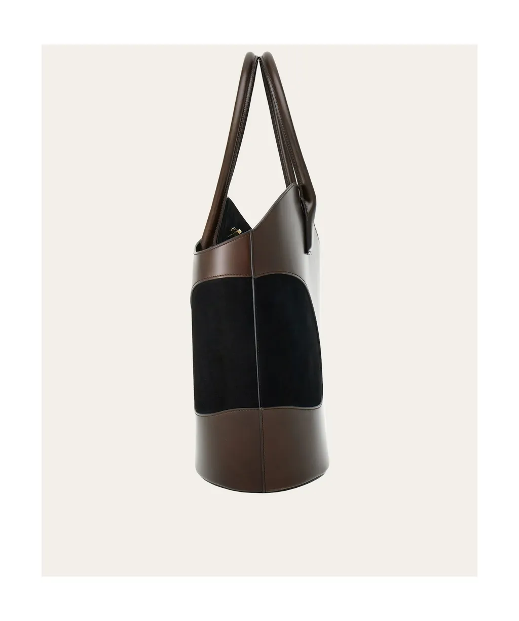 Hollowed-Out Logo Handbag