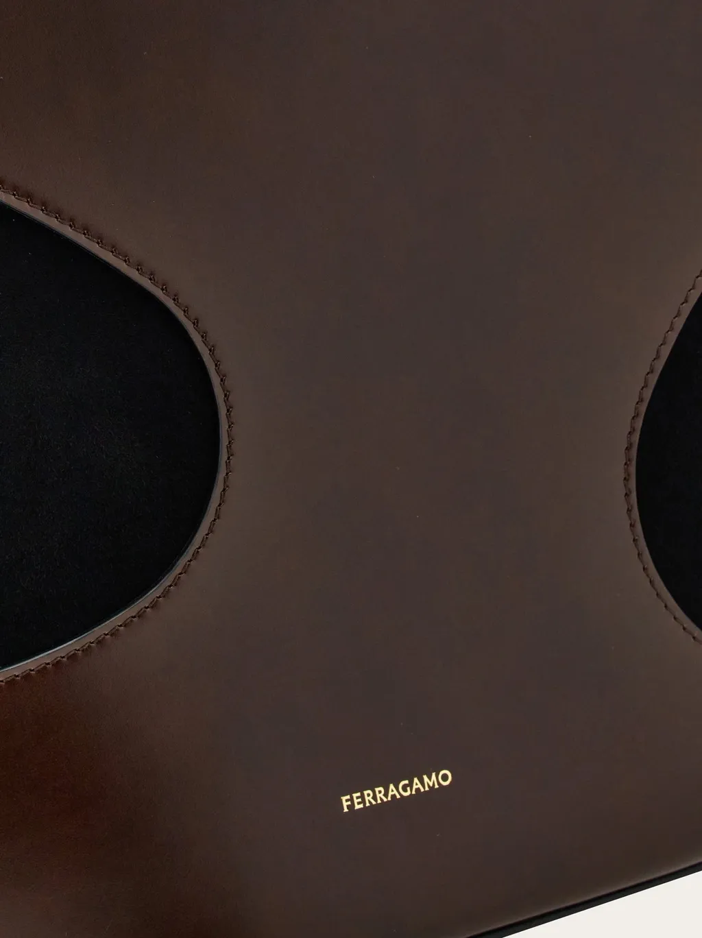 Hollowed-Out Logo Handbag