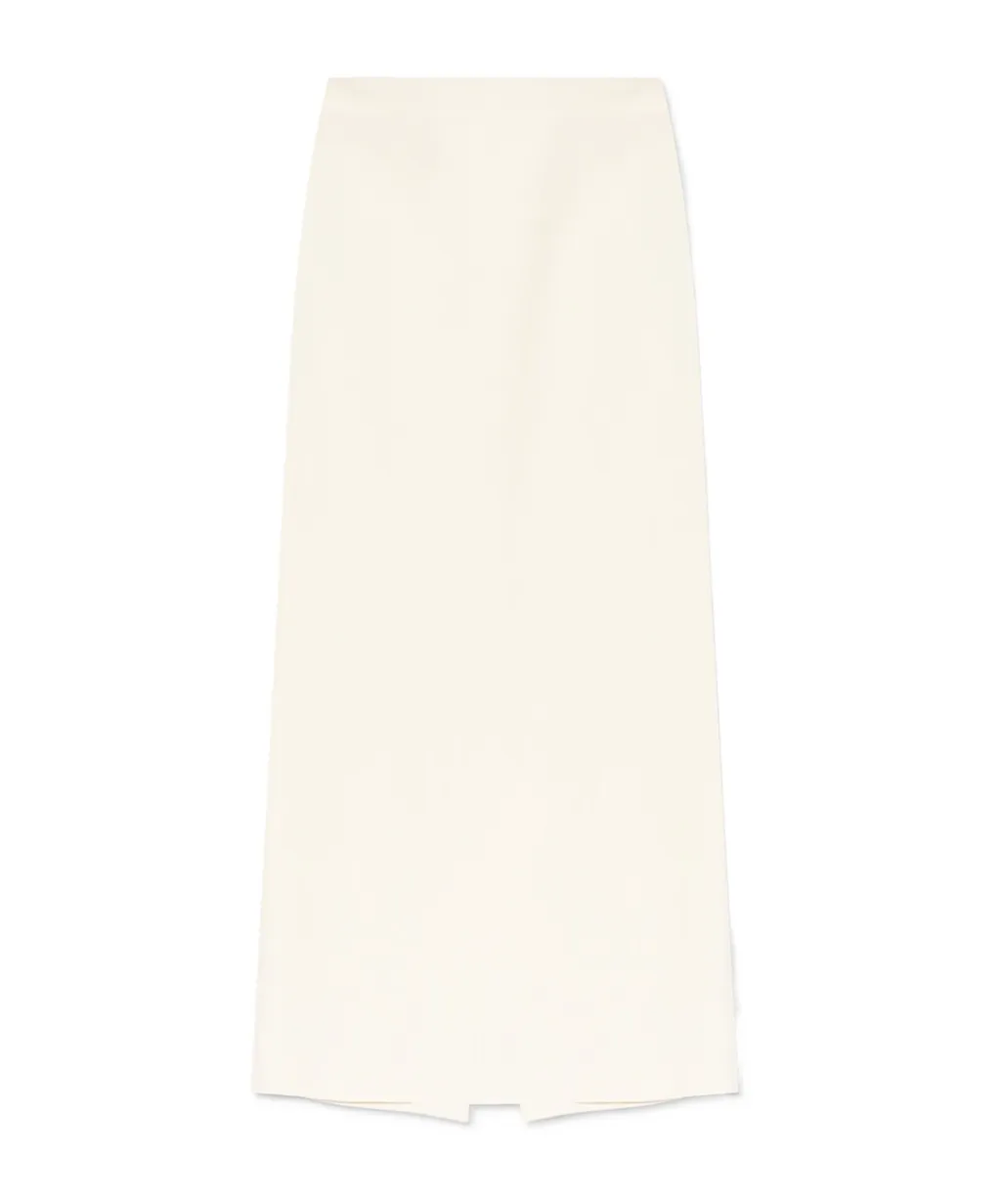 High-Waist Straight Hem Maxi Skirt