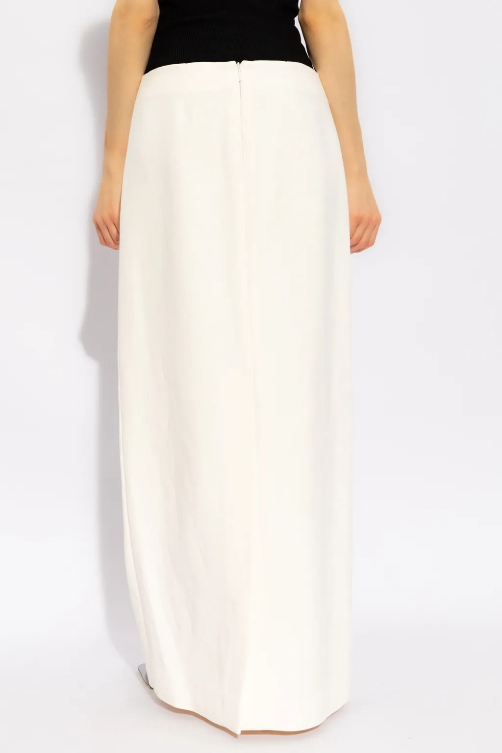 High-Waist Straight Hem Maxi Skirt