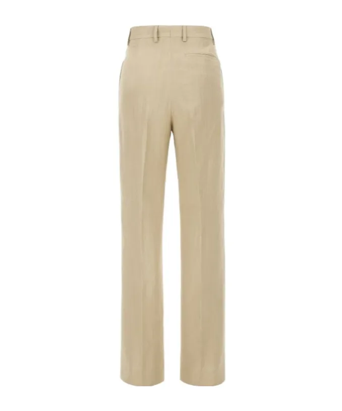 Tailored High-Waist Straight-Leg Trousers