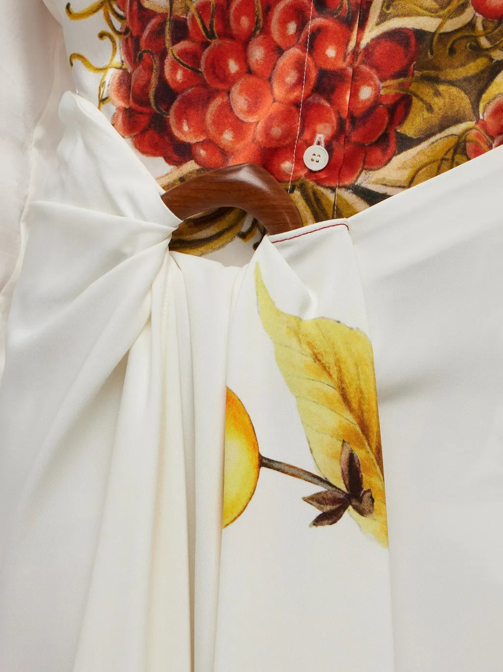 Plant Printed Asymmetrical Skirt