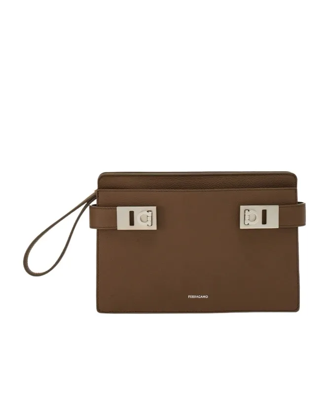 Gancini Clasp Handbag