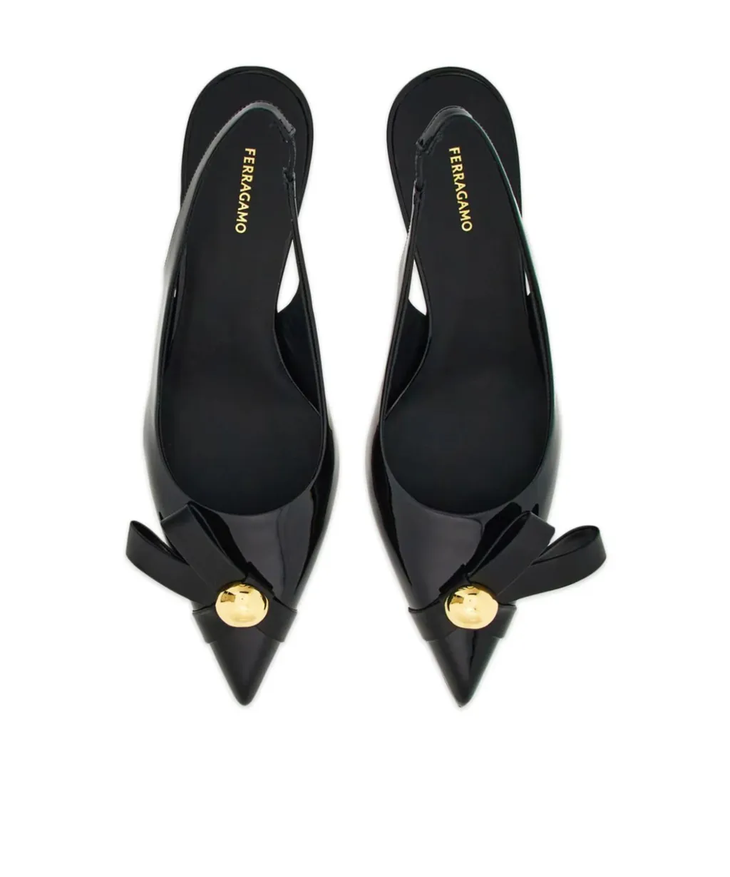 Pointed Heel Bow High-Heeled Sandals
