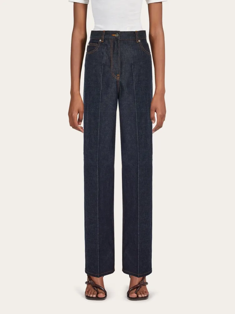 Belt Ring Denim Trousers