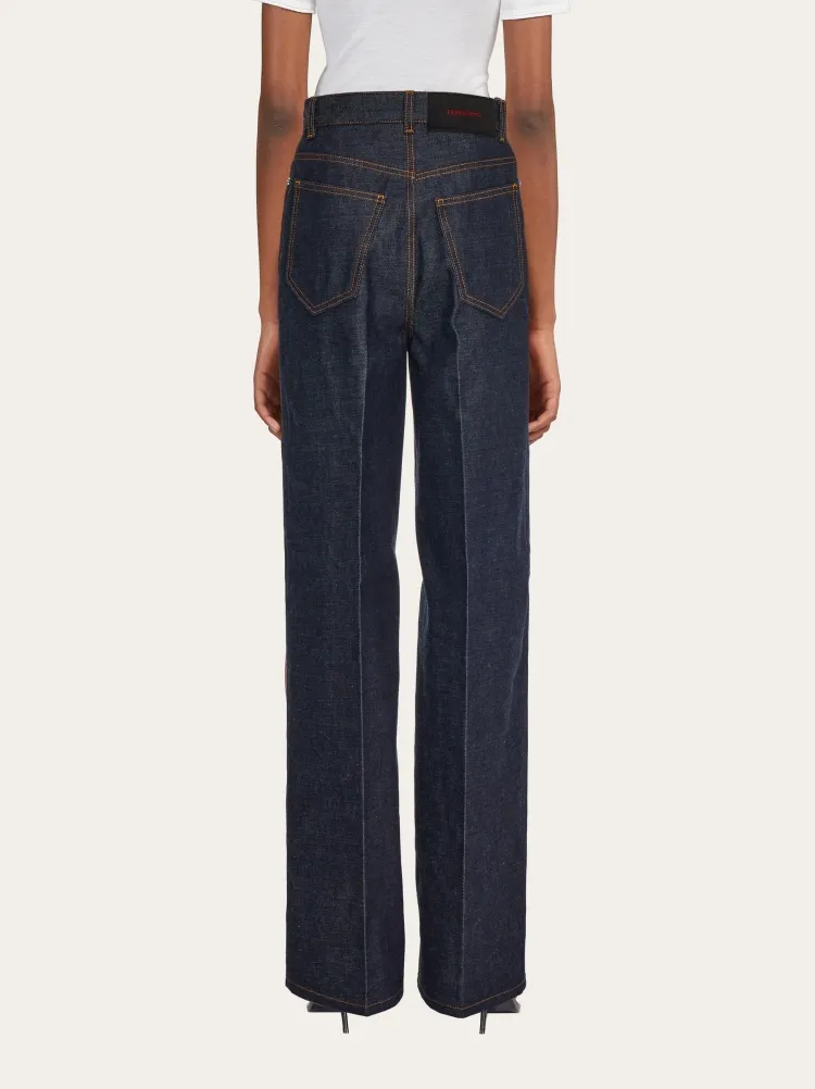 Belt Ring Denim Trousers