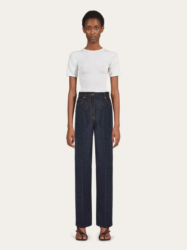 Belt Ring Denim Trousers
