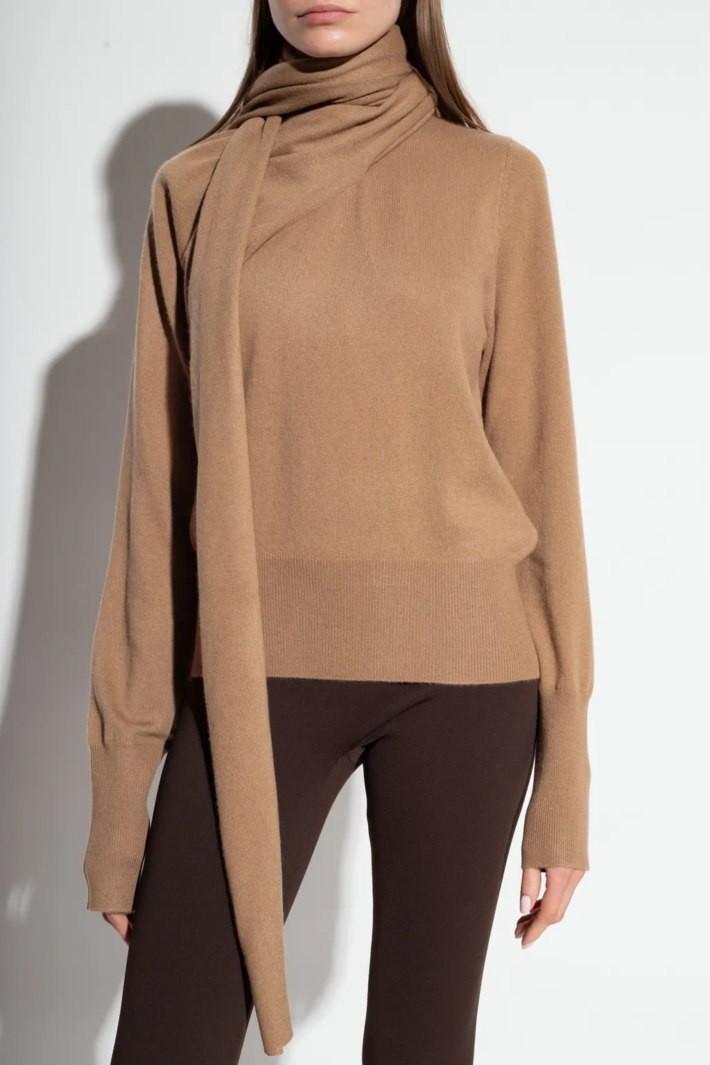 High-Neck Long-Sleeved Sweater