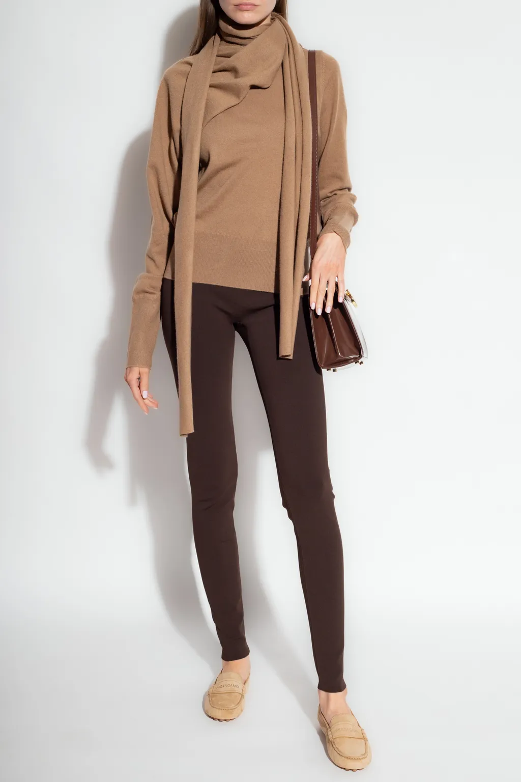 High-Neck Long-Sleeved Sweater