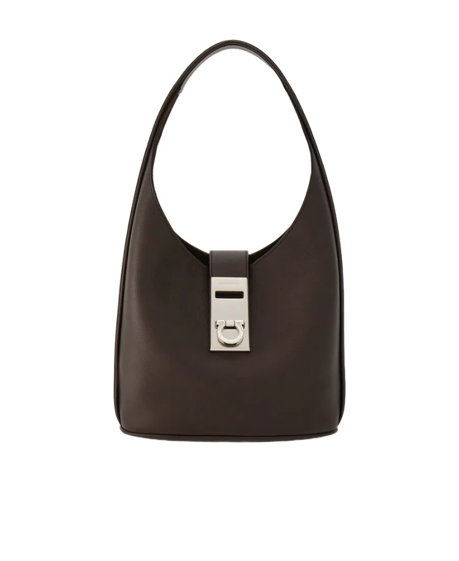 Logo Engraved Shoulder Bag