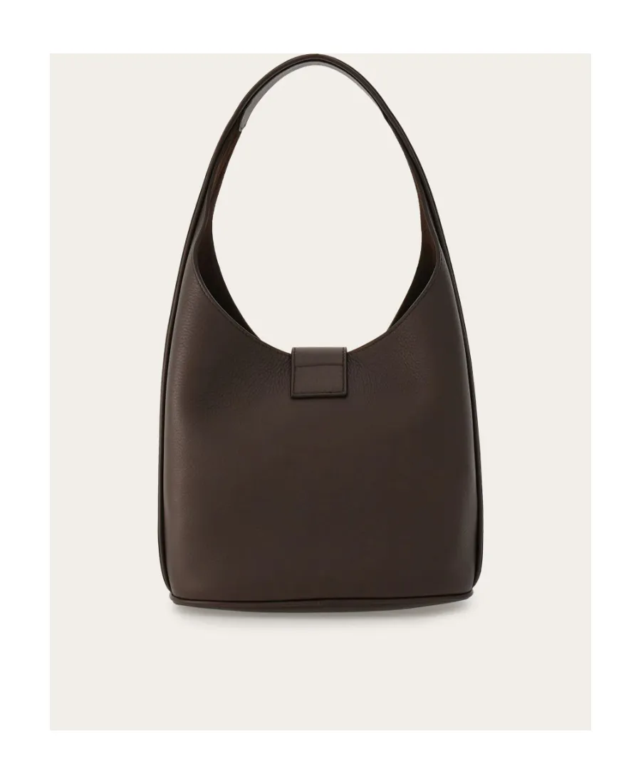 Logo Engraved Shoulder Bag