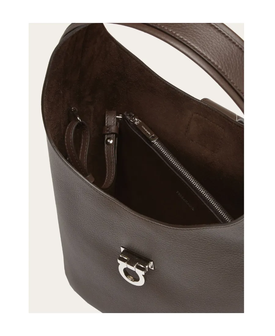 Logo Engraved Shoulder Bag