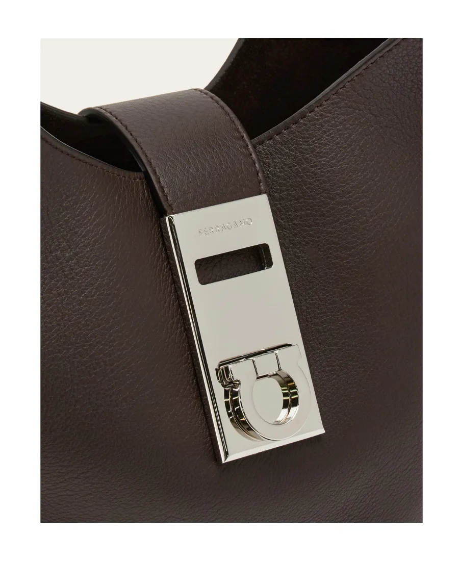 Logo Engraved Shoulder Bag