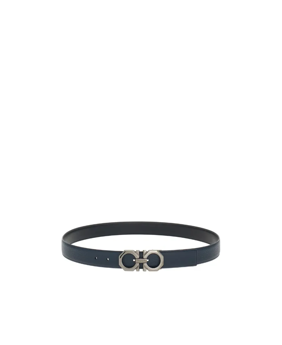 Logo Buckled Reversible Belt