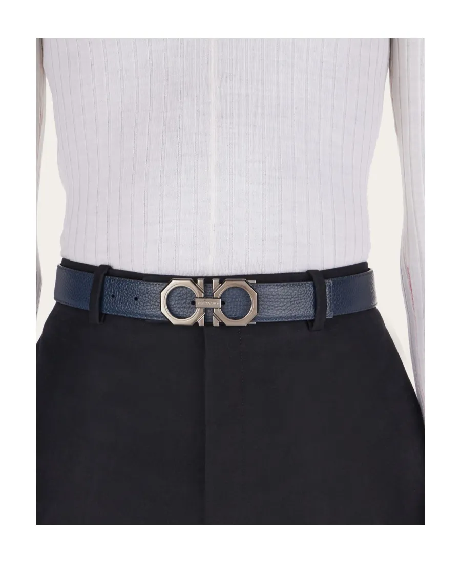 Logo Buckled Reversible Belt