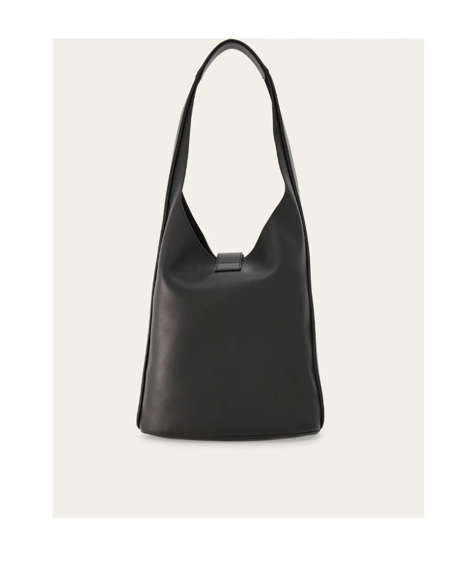 Gancini Buckle Large Shoulder Bag
