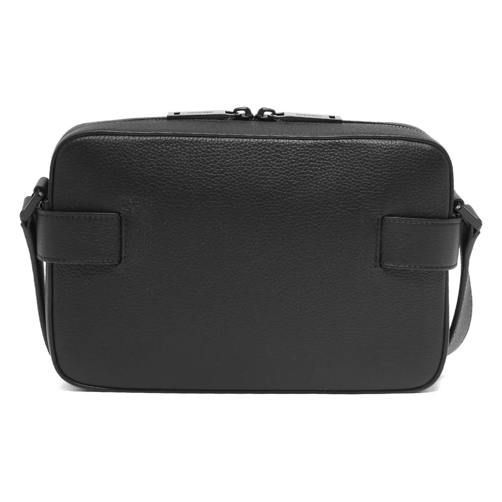 Gancini-Plaque Zipped Shoulder Bag