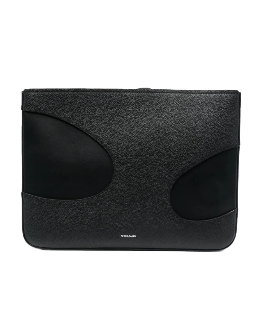 Hollowed-Out Detail Logo Handbag