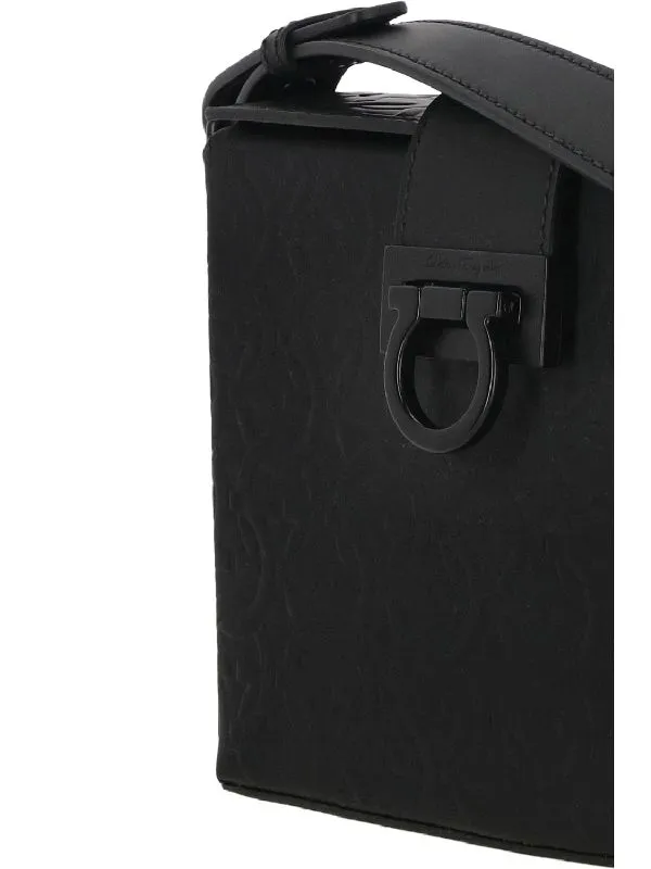 Gancini Embossed Shoulder Bag