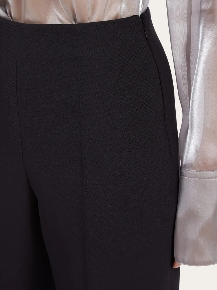 Mid-Rise Straight-Leg Trousers