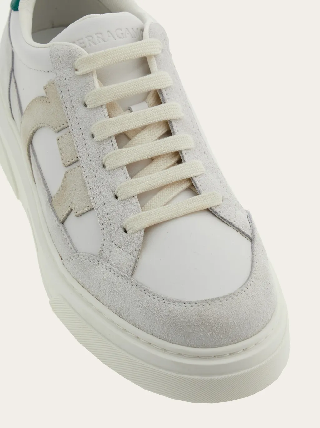 Gancini-Patch Lace-Up Sneakers