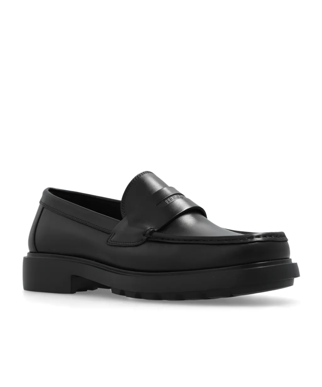 Penny-Slot Leather Loafers