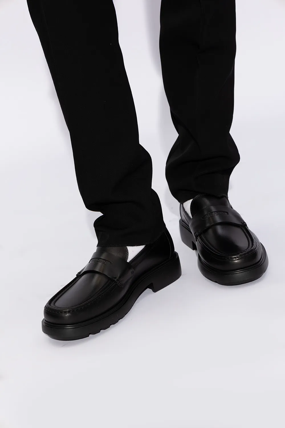 Penny-Slot Leather Loafers
