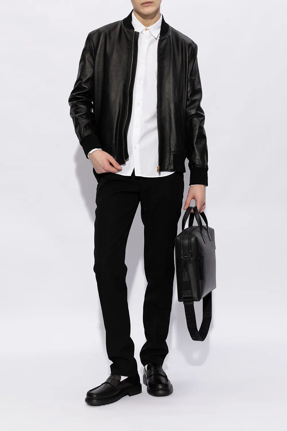 Penny-Slot Leather Loafers
