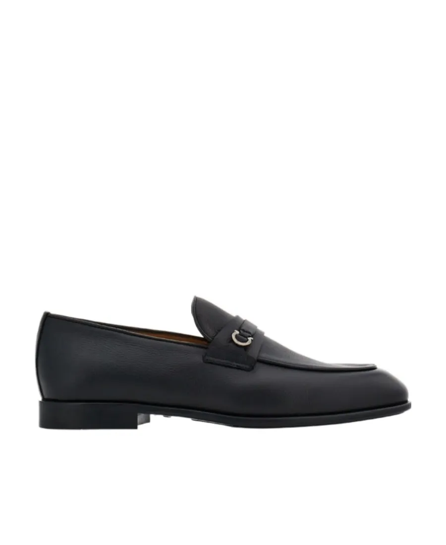 Gancini Plaque Slip-On Loafers