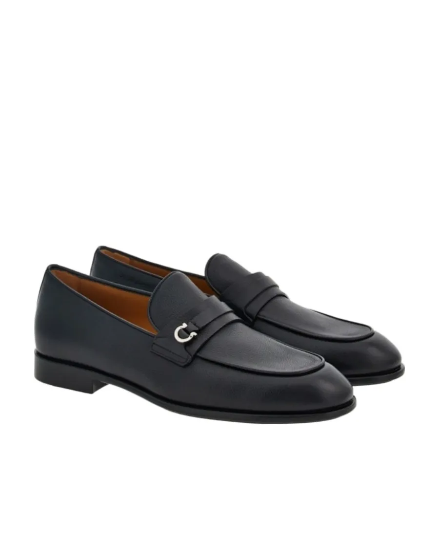 Gancini Plaque Slip-On Loafers