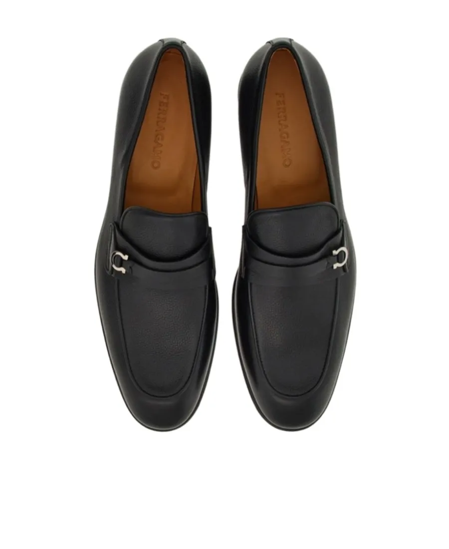 Gancini Plaque Slip-On Loafers